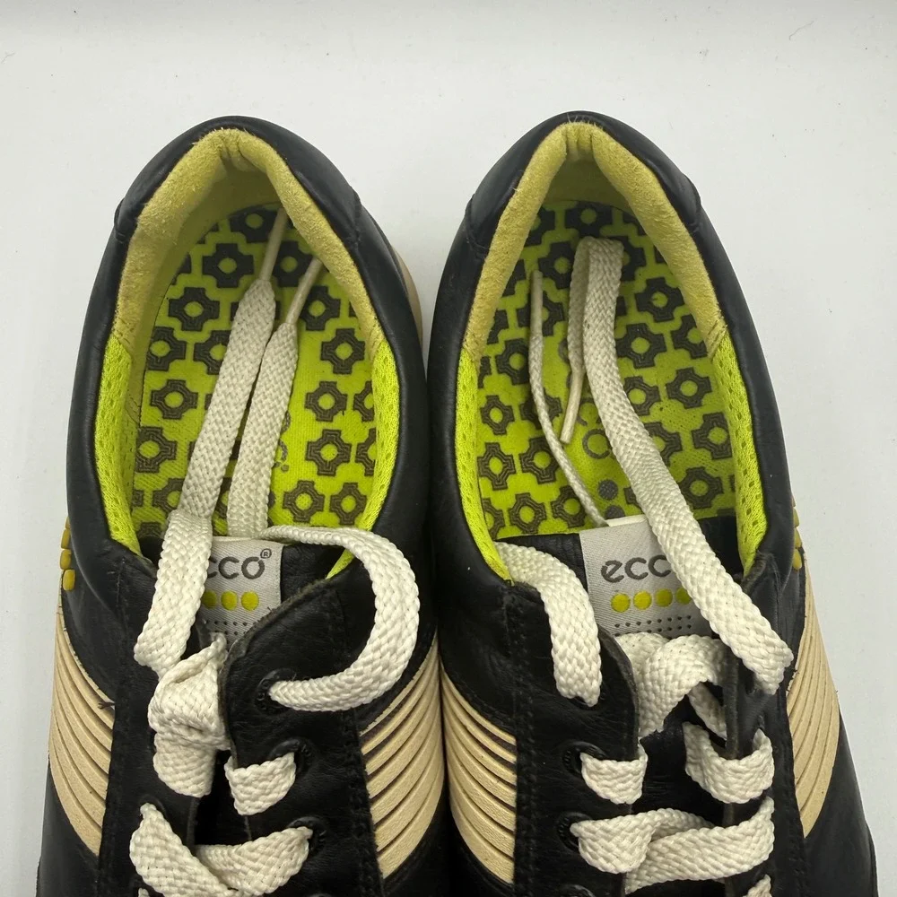 ECCO Biom Hybrid Black Leather Golf Shoes Mens EU 42 US 8-8.5 Hydromax Spikeless